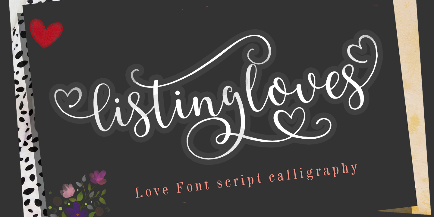 Beispiel einer Listingloves-Schriftart